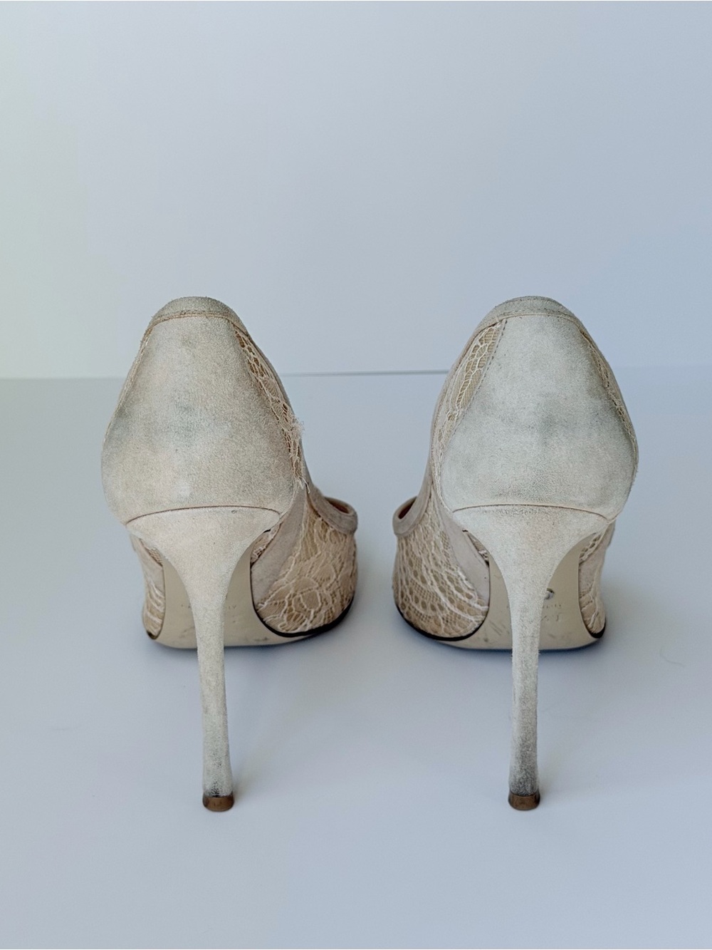 Christian Dior Lace Suede Lingerie Pumps - Picture 3 of 8